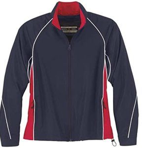 North End Ladies Woven Twill Athletic Jacket